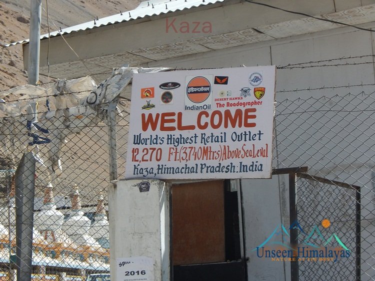 Kaza Village Spiti Valley World highest petrol pump