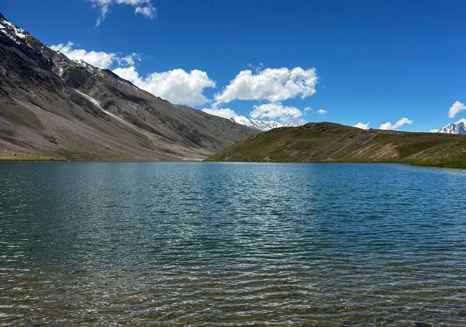 Amazing view of Chnadra taal lake spiti himachal.
